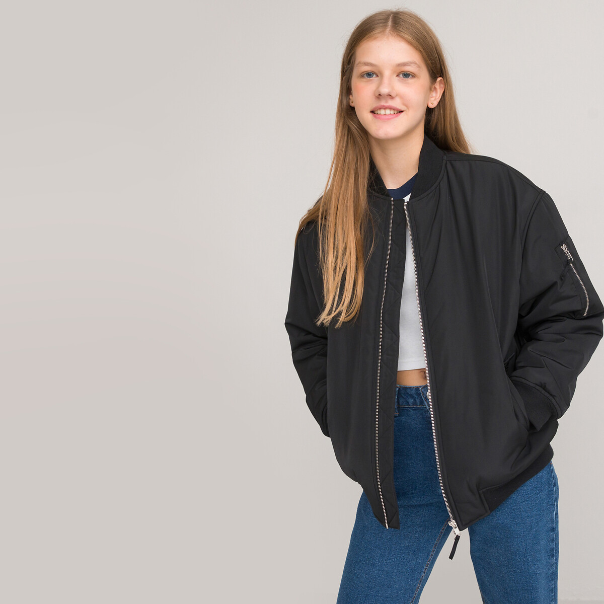 COLEÇÕES LA REDOUTE<br>Jaqueta bomber oversized, unissex