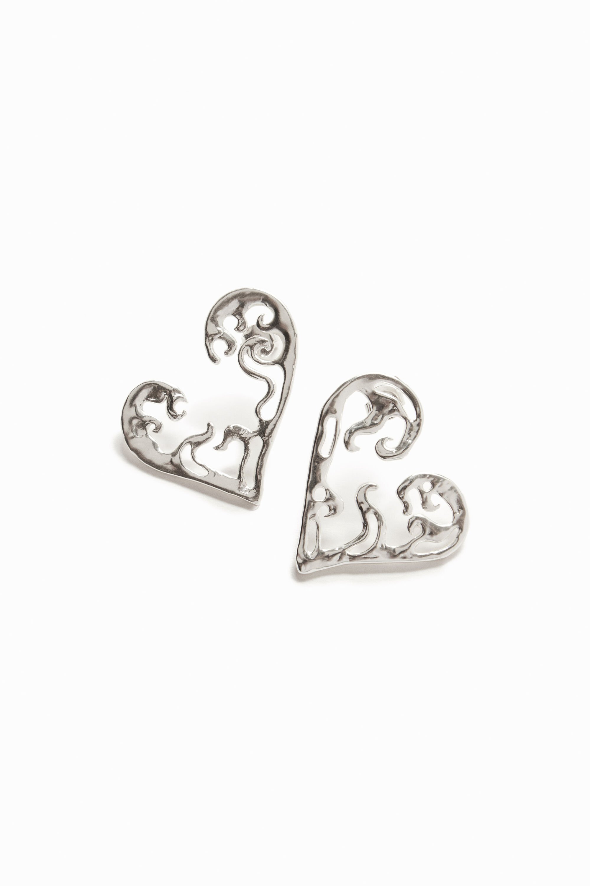 Boucles d'oreilles cœur plaquées argent Zalio