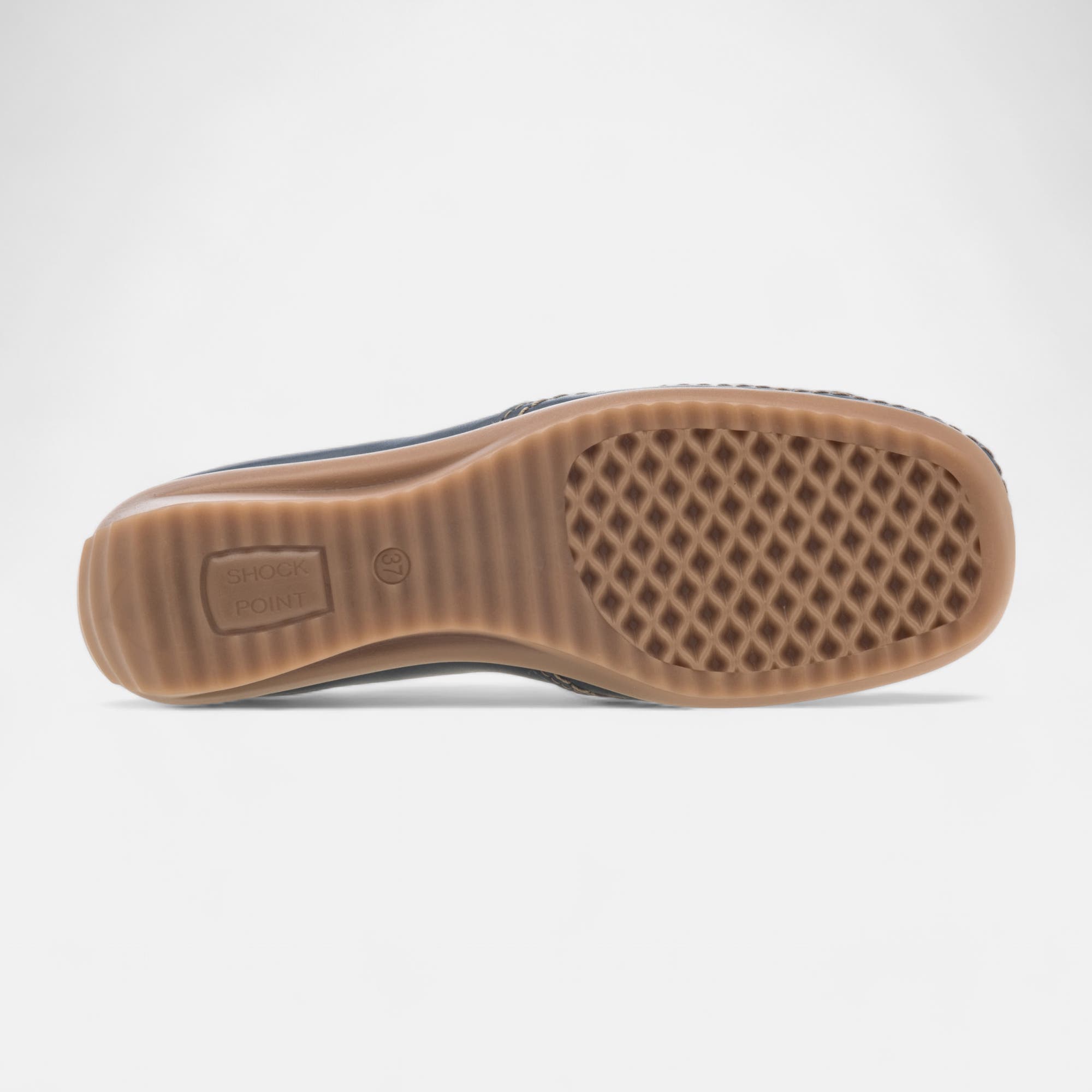 Escarpins pieds sensibles à talon Femme en cuir bleu marine