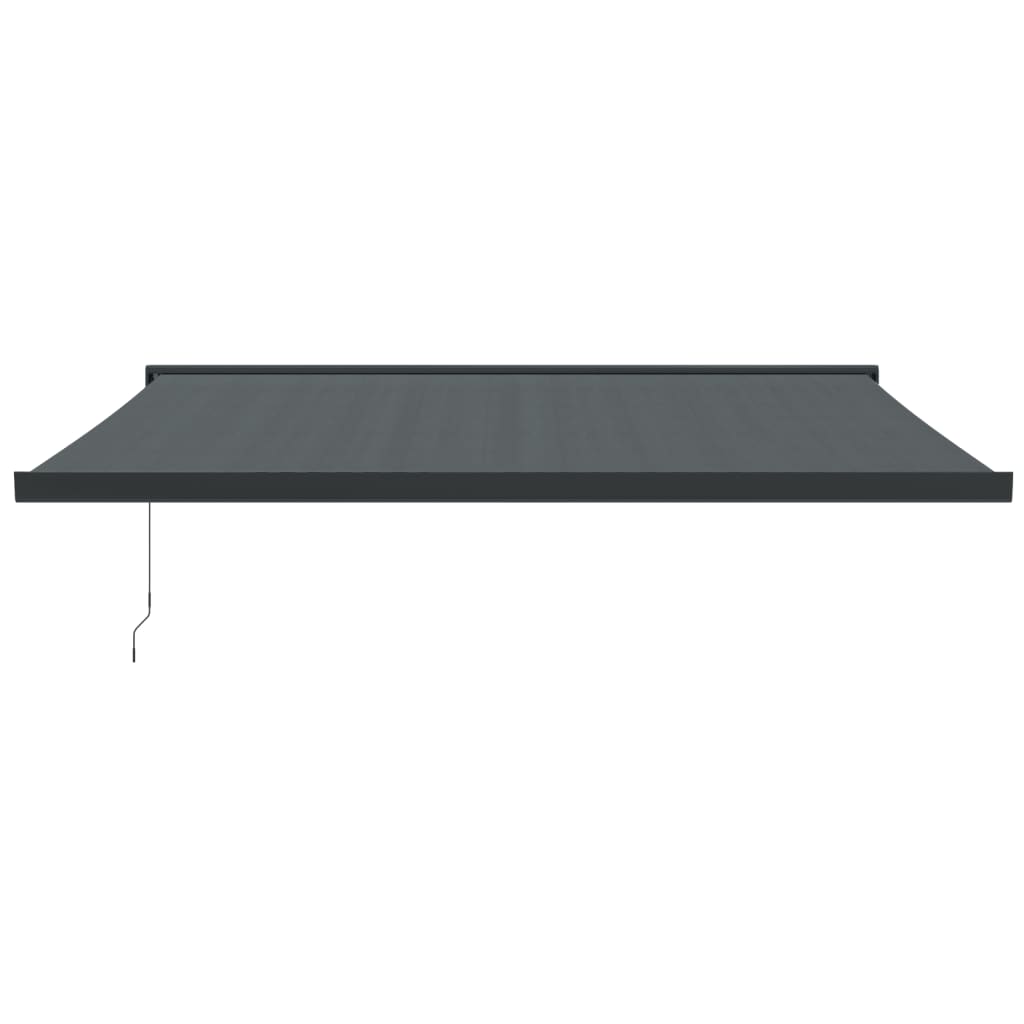Auvent rétractable anthracite 4x3 m tissu et aluminium