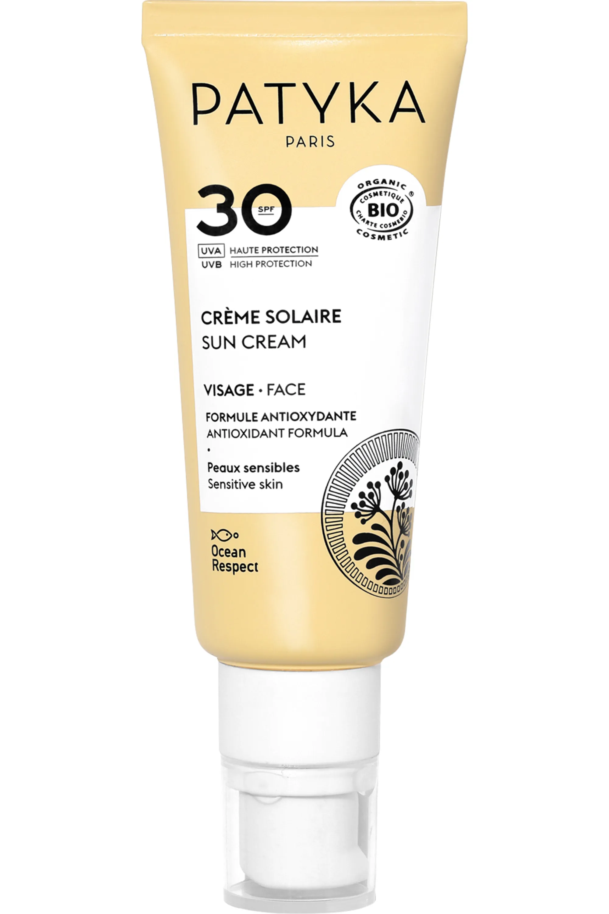 Patyka Crème solaire minérale visage SPF30-40 ml