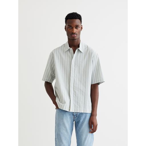 Woodbird Banks Stripe Skjorte, Off White, M