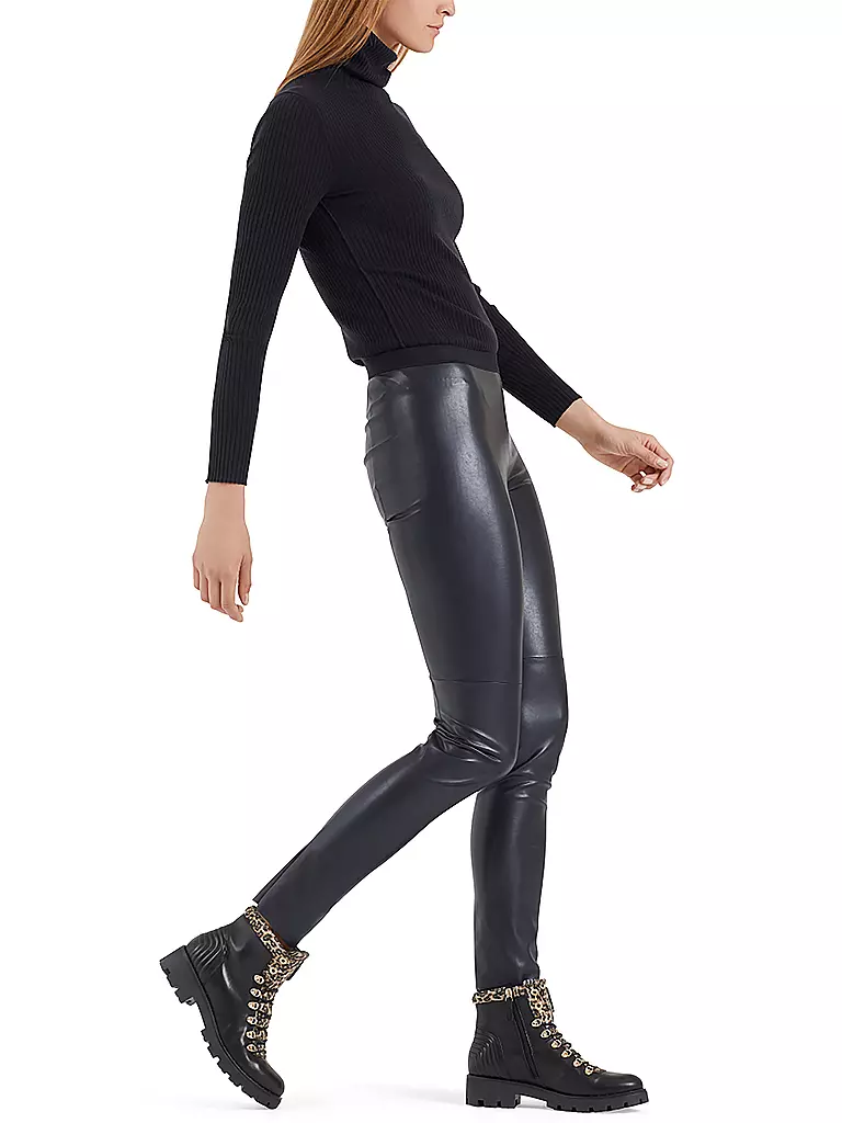 MARC CAIN Leggings in Lederoptik blau