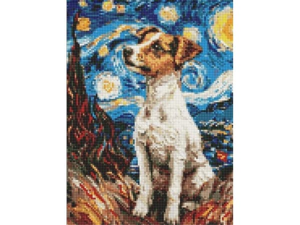 Diamantmosaikk - Magic Jack Russell 30x40cm