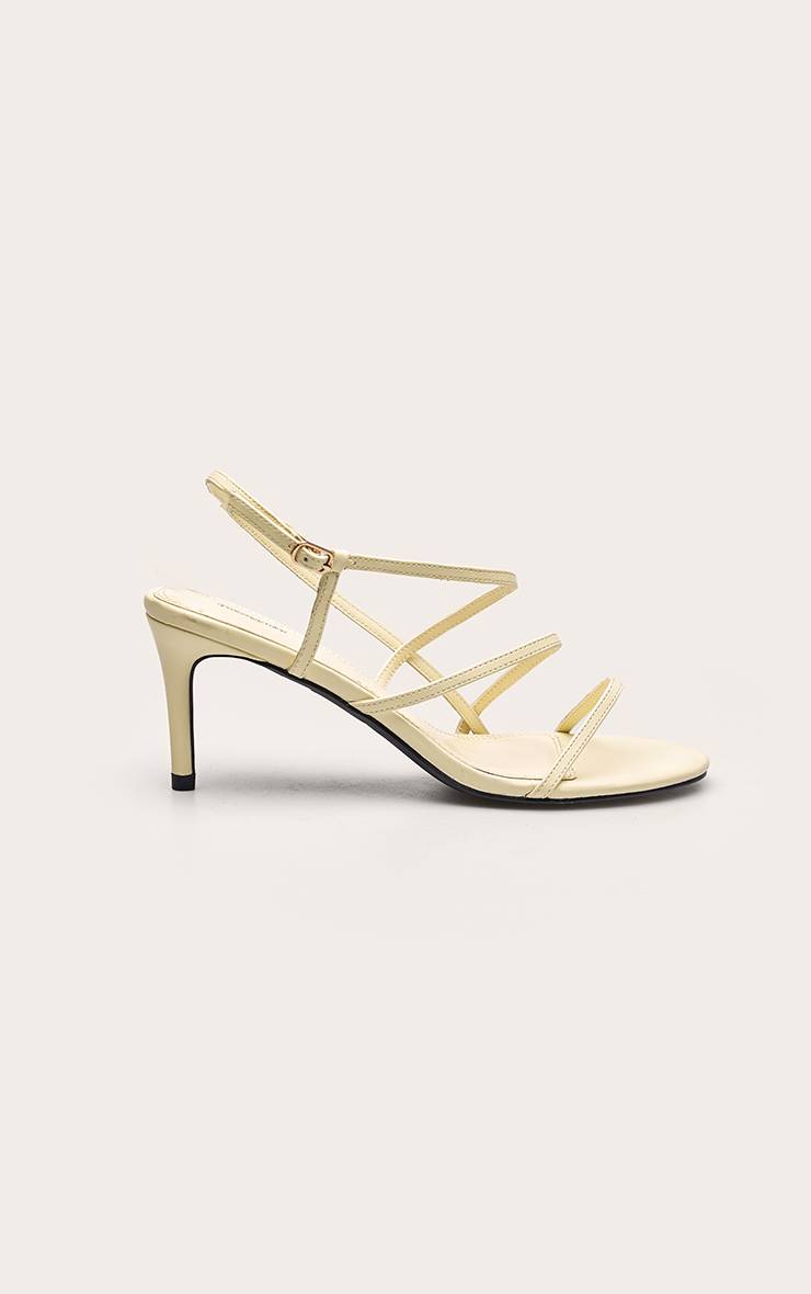 Butter Yellow Sandale À Talon Bout Rond À Brides Imprimé Synthétique Marron