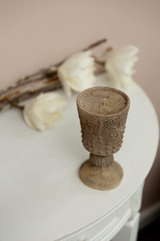 Vasenkerze - gold - 18 cm