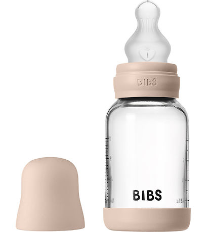 BIBS Babyflasche - 120 ml - Glas/Silikon - Blush
