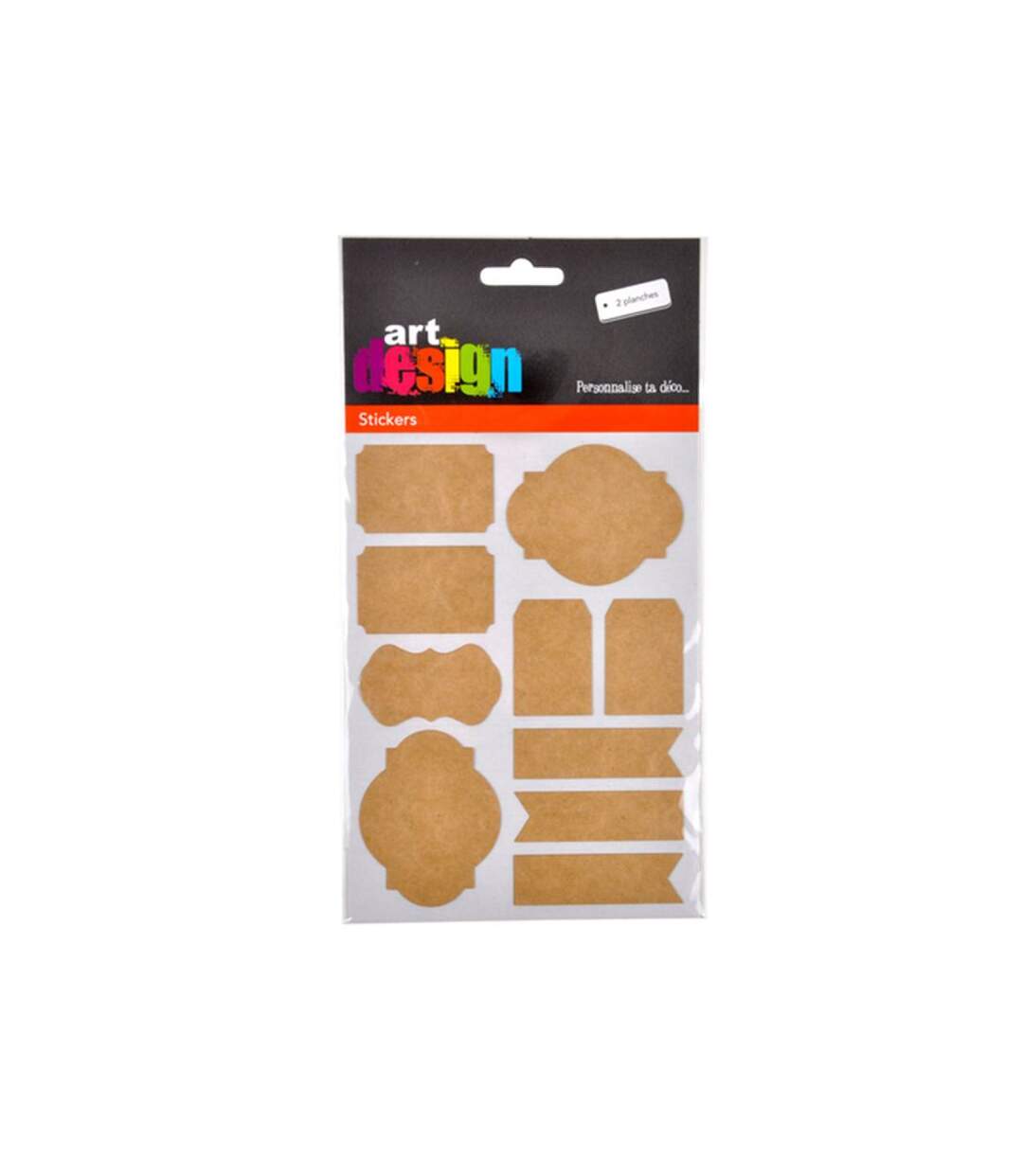 Paris Prix - Lot De 20 Stickers craft 13x18cm Naturel