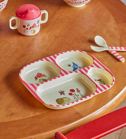 Rice Geschirr-Set - Melamin - 4 st. - Pink/Happy Forest