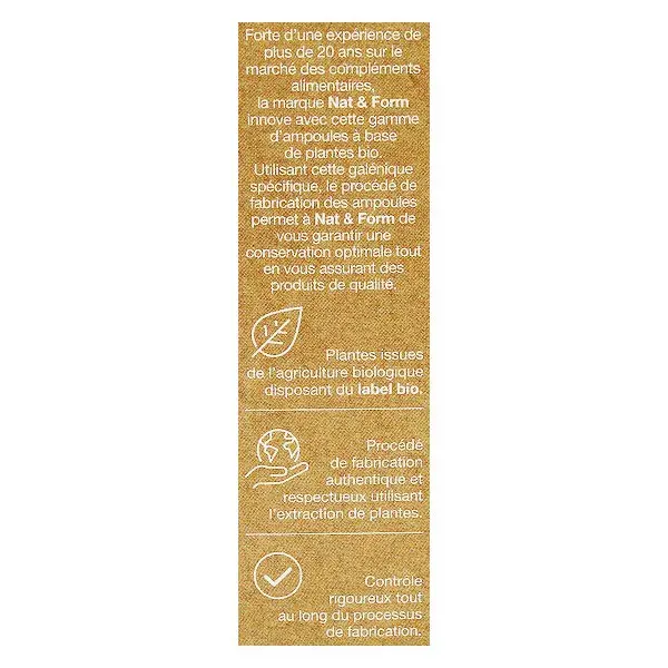 Nat & Form Ampoules Gelée Royale Bio 20 unités