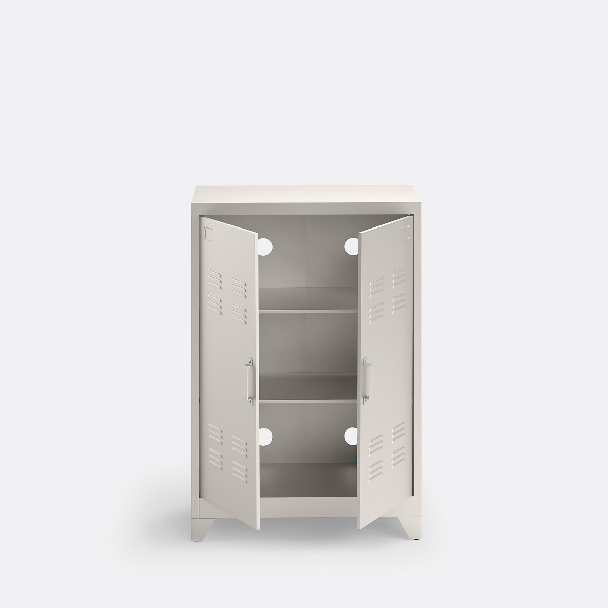 LA REDOUTE INTERIEURS<br>Armário baixo de metal, 2 portas, Hiba