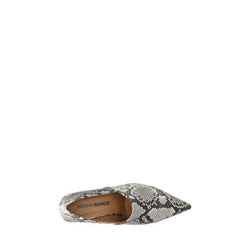 Bianco Rowe Hell Step Down Mules,  White Snake, 40