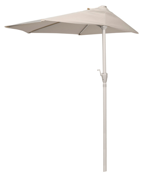 Altanparasol m/krank sandgrå B270 x D135 x H234 cm