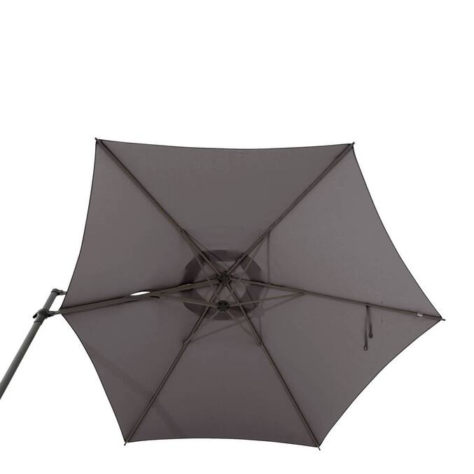 Parasol déporté rond NAULIA Ardoise