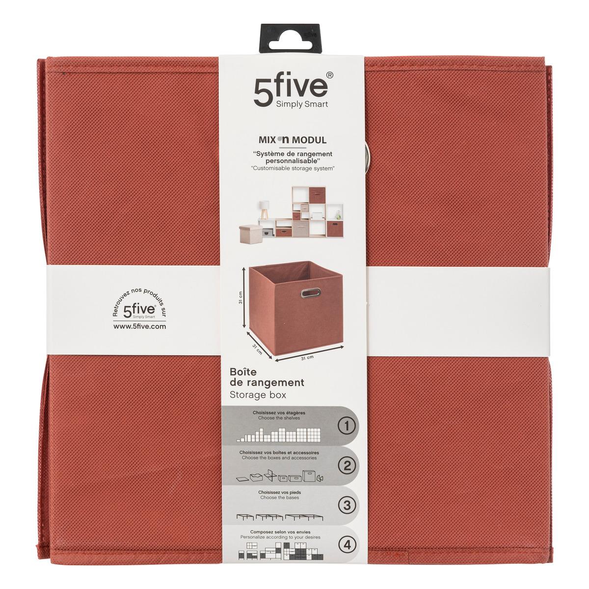 BOITE DE RANGEMENT 31X31CM TERRE SIENNE