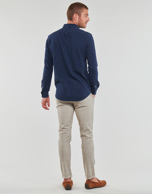 Polo Ralph Lauren - CHEMISE AJUSTEE COL BOUTONNE EN POLO FEATHERWEIGHT Marino