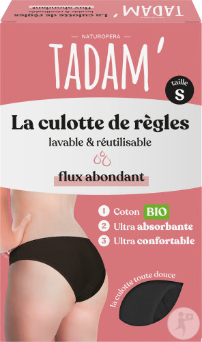 Tadam Culotte Menstruelle Écologique Lavable Flux Abondant Taille S Pièce 1