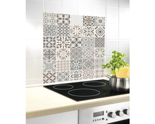 Glazen achterwand Wenko tegel 60 x 70 cm 53886100