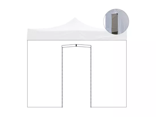 Feuille latérale imperméable blanche de remplacement 2x2m pour tonnelle pliable 2x2m