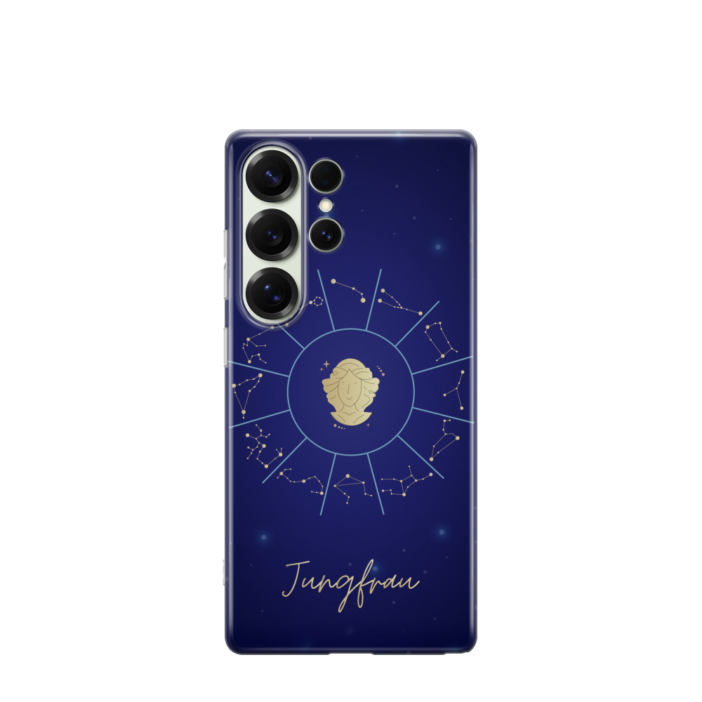 Samsung Galaxy S25 Ultra Gummi Hülle Jungfrau 3 - Blau