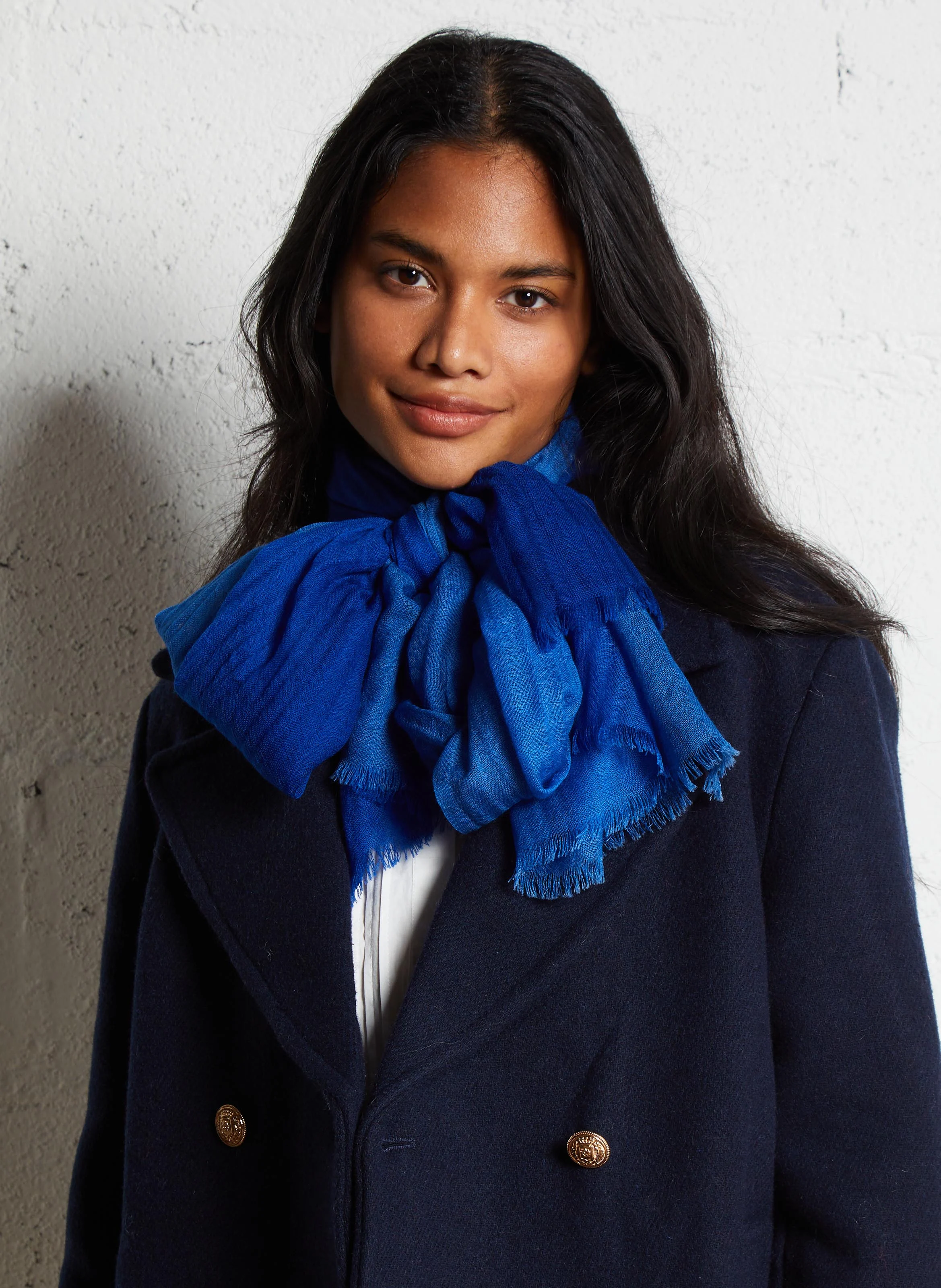 Foulard en laine| Bleu