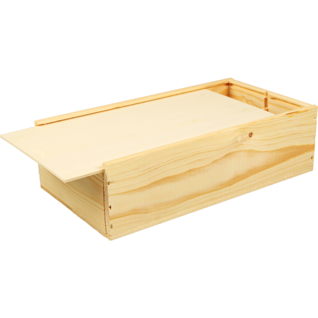 Deksel, 2-fles schuifkist, Hout, naturel