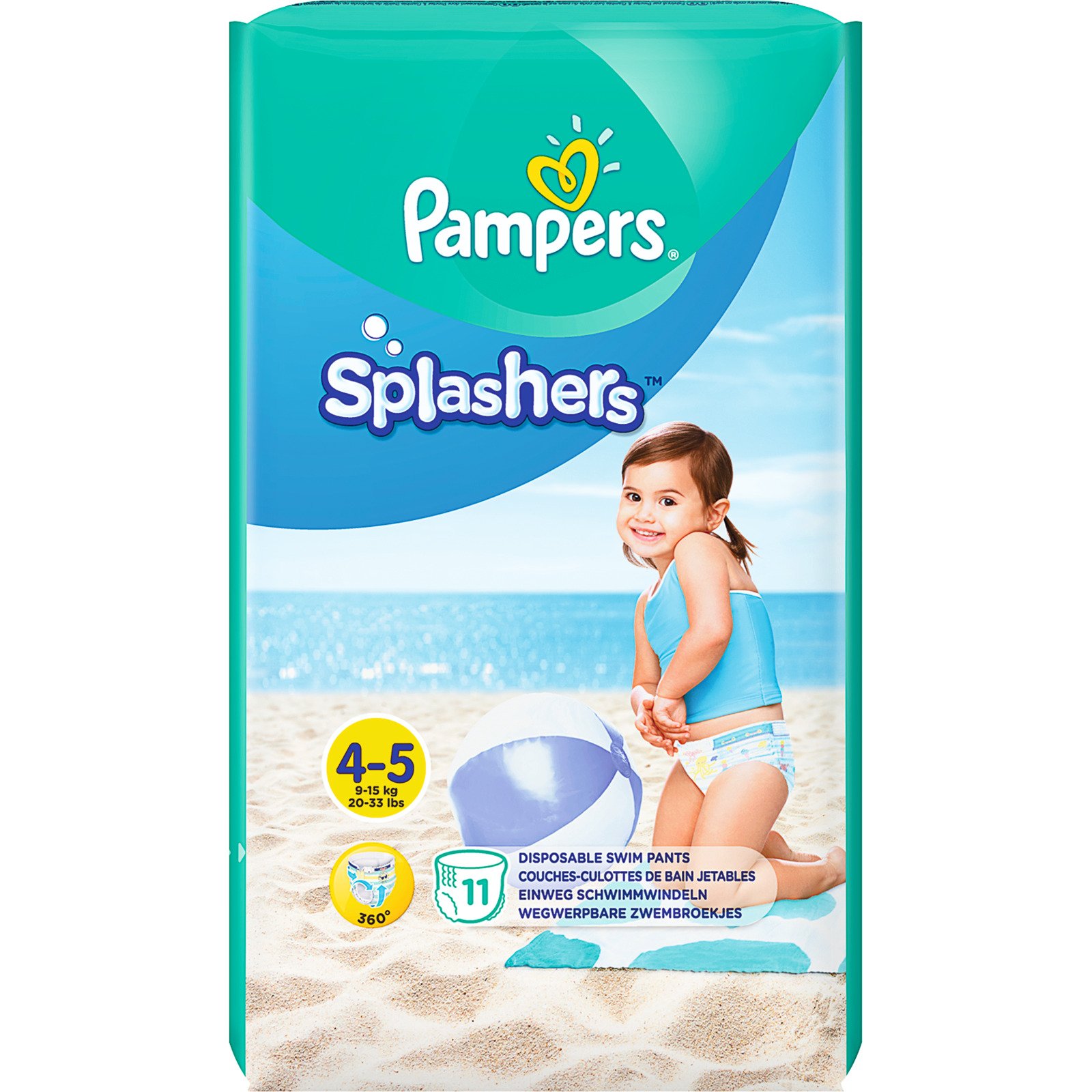 Pampers Schwimmwindeln Splashers Gr. 4-5 11 Stück