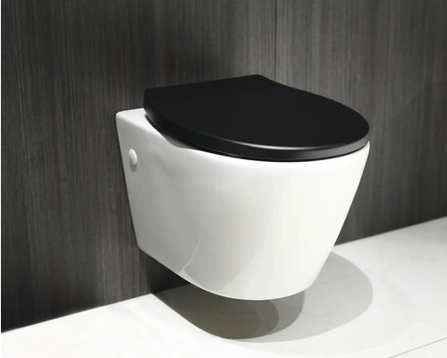 form&style Bathala toiletzitting, matzwart, met soft-close mechanisme