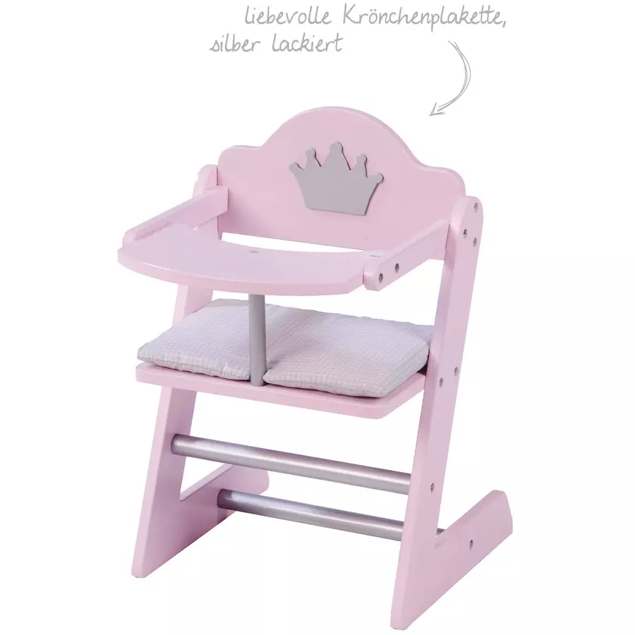 roba Puppenhochstuhl Prinzessin Sophie, Rosé lackiert