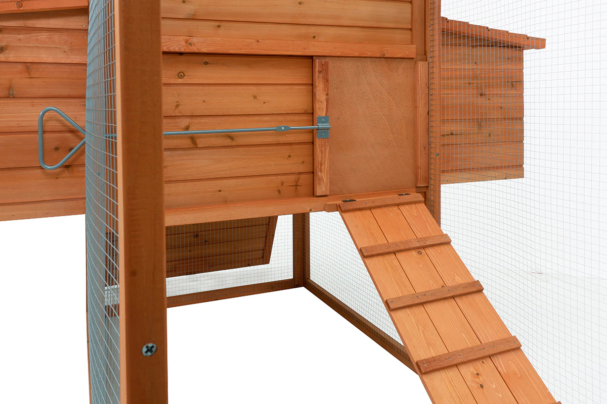 MyAnimal Hühnerstall XXL für 8 Hühner MH-22, Hühnerhaus mit zwei Nistkästen, Auslauf, zwei Ebenen (Braun 2.0)