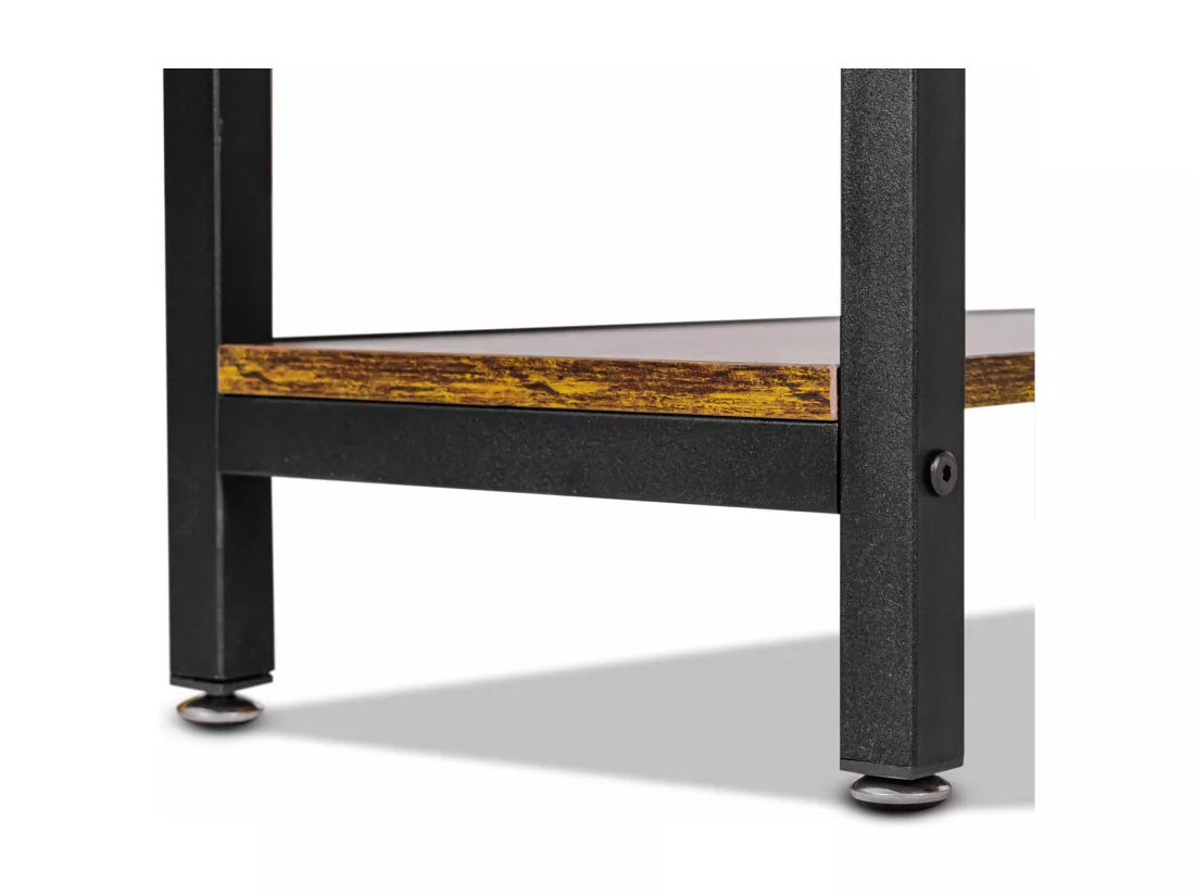 Hanami - Bureau de style industriel avec étagères de rangements, 120x60xH75 cm