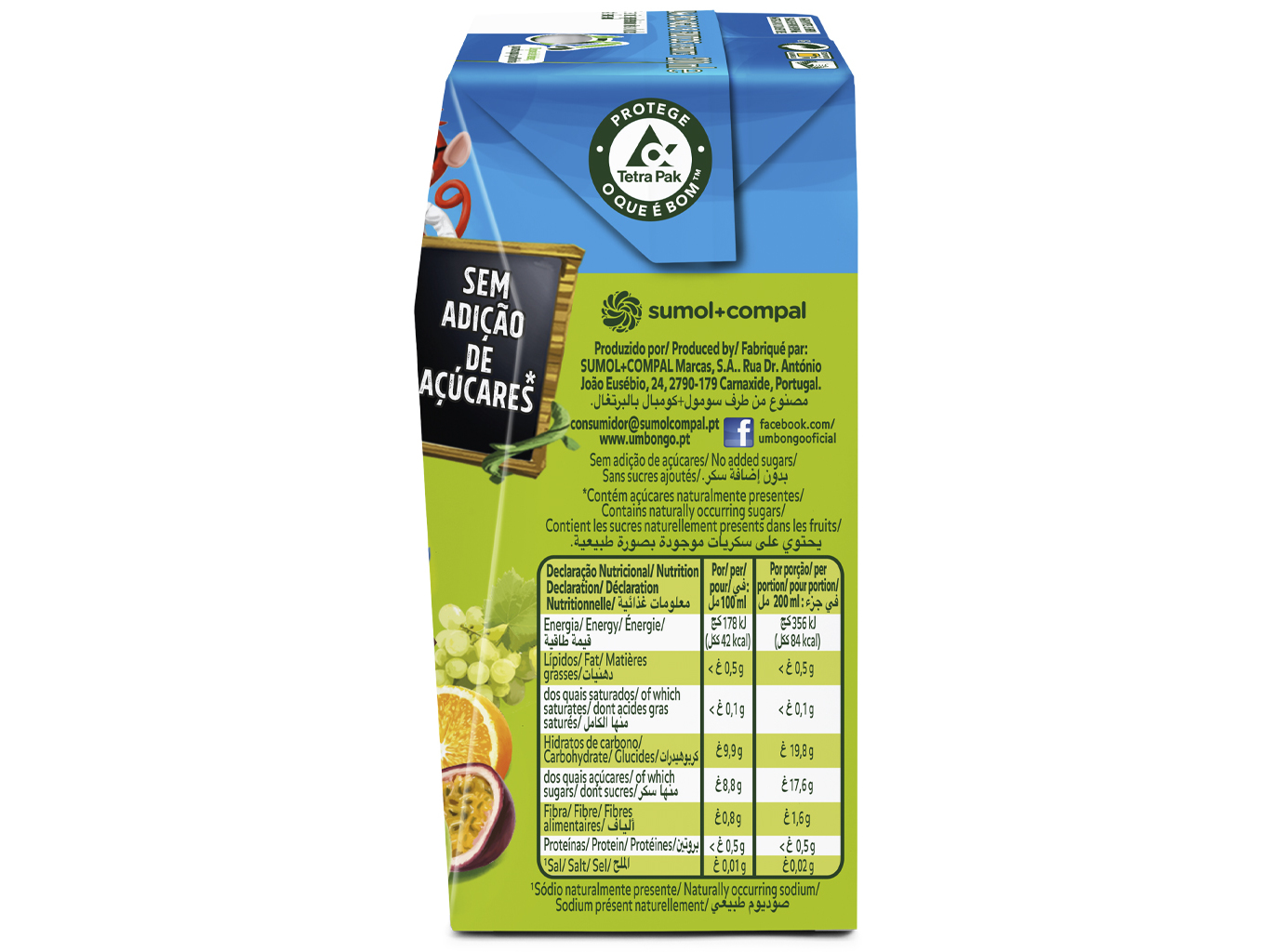 NÉCTAR UM BONGO 8 FRUTOS 3X0.20L