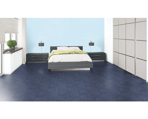 Velours tapijt Grace, kleur 82 blauw, 400 cm breed (per meter verkocht)