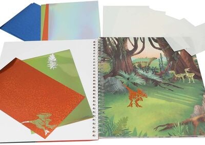 Dino World Stick & Shine Fargeleggingsbok