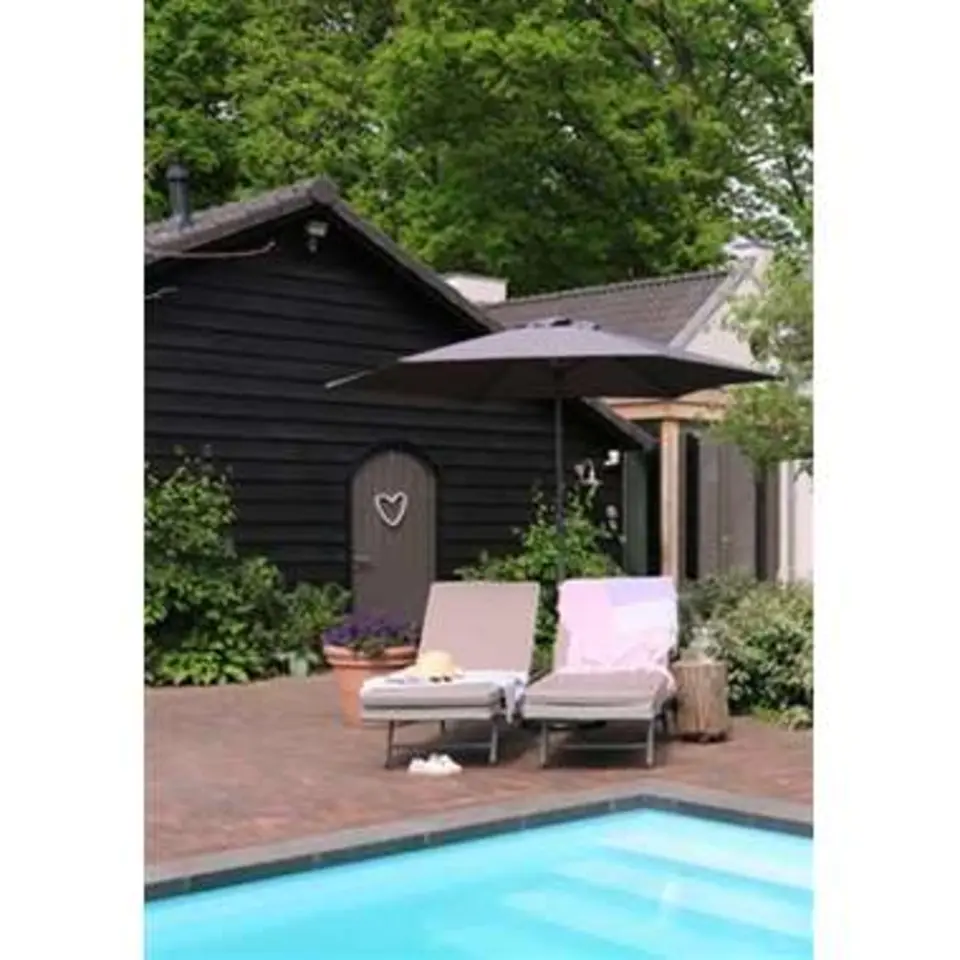 PimXL Luxe 6-ribs Parasol - Ø300cm - Antraciet