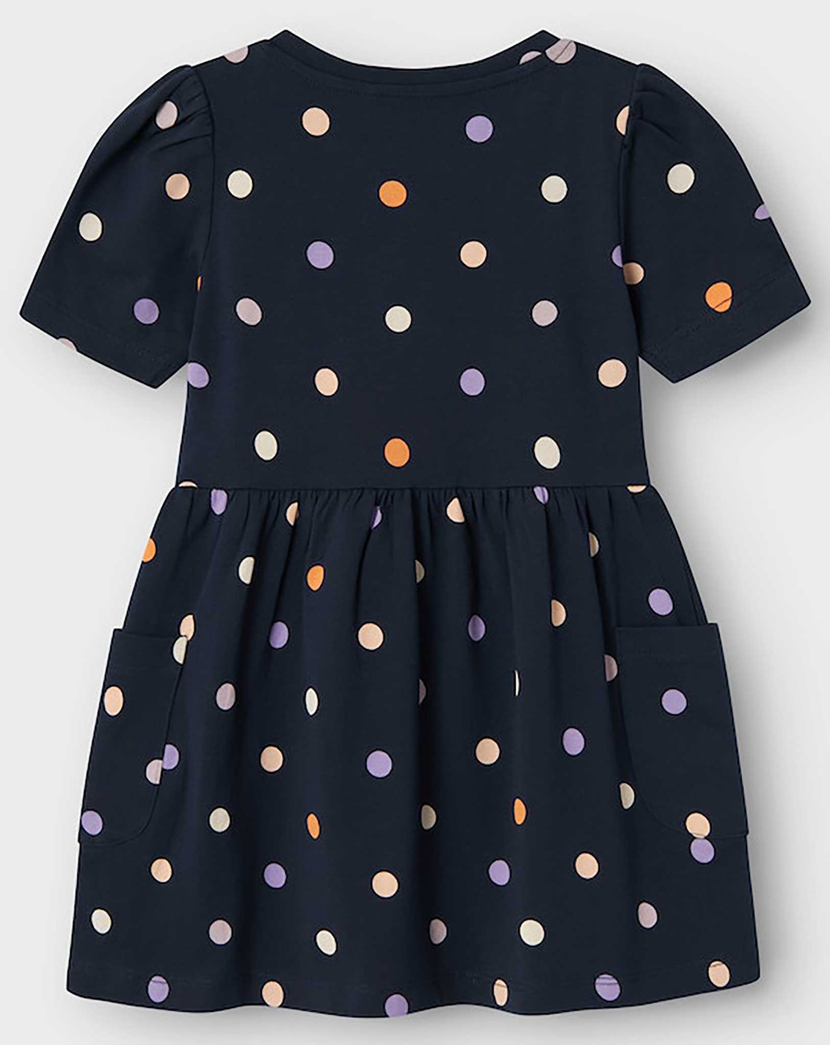 Kurzarmkleid NMFFIDA DOTS in dark sapphire