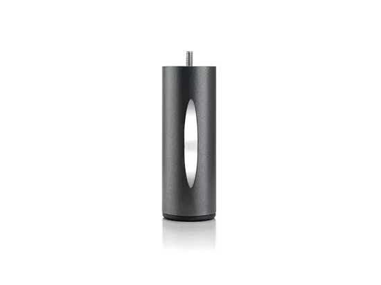 BELLECOUR LITERIE | Pied de lit cylindrique lumineux Noir Hauteur 16 cm (vendu à l'unité)