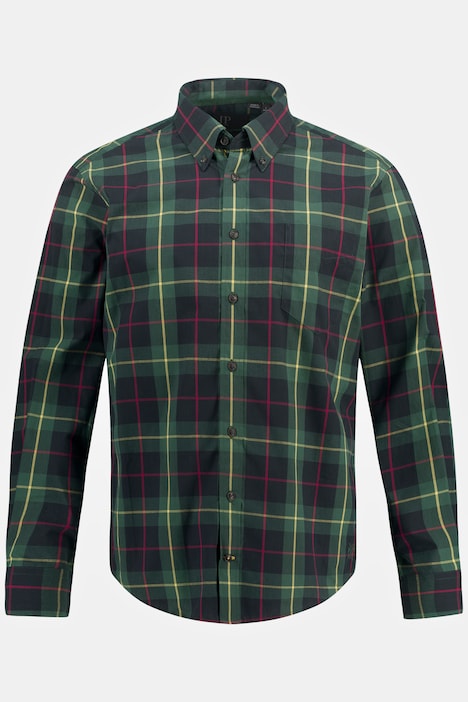 Karohemd, Langarm, Buttondown-Kragen, Modern Fit