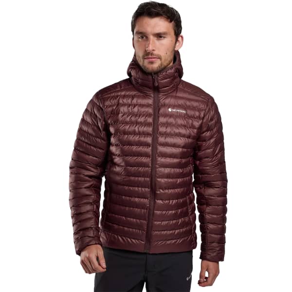 Doudoune randonnée MONTANE ICARUS HOODIE DARK GARNET