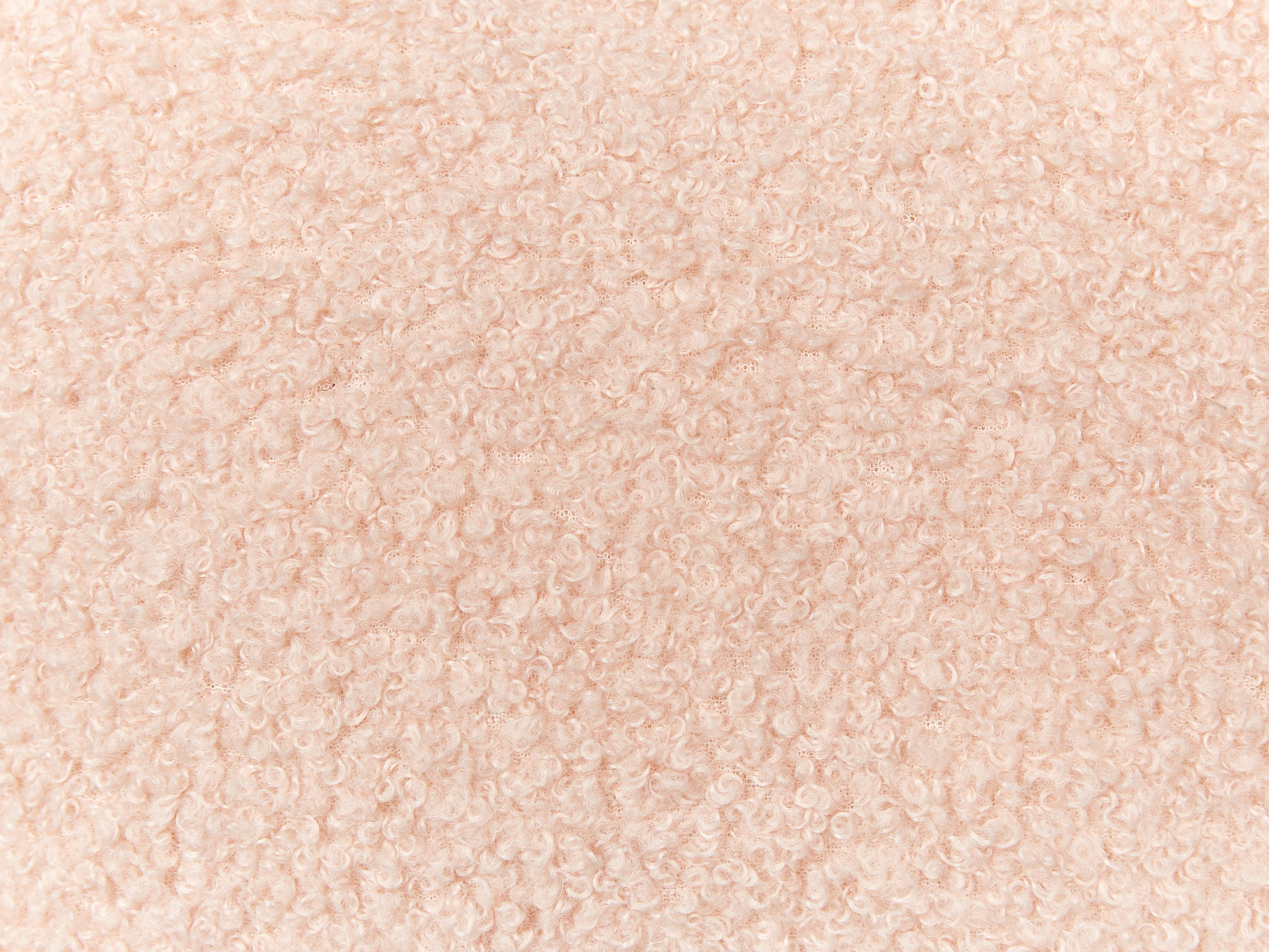 Set van 2 sierkussens HESPERIS Bouclé Pastelroze effen