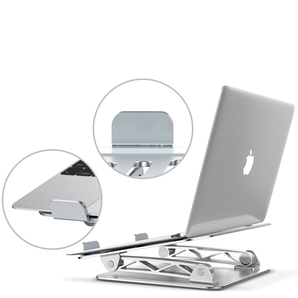 Faltbare Stabile Multi-Winkel Desktop Halterung Alu Ständer für Laptop / MacBook / Tablet (7