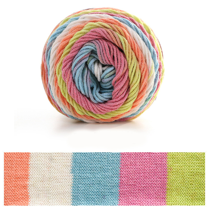 (193m) Strick Garn Wolle DIY Mercerie Zubehör zum Häkeln / Stricken mit 5 Farbtönen - Blau / Orange / Rosa