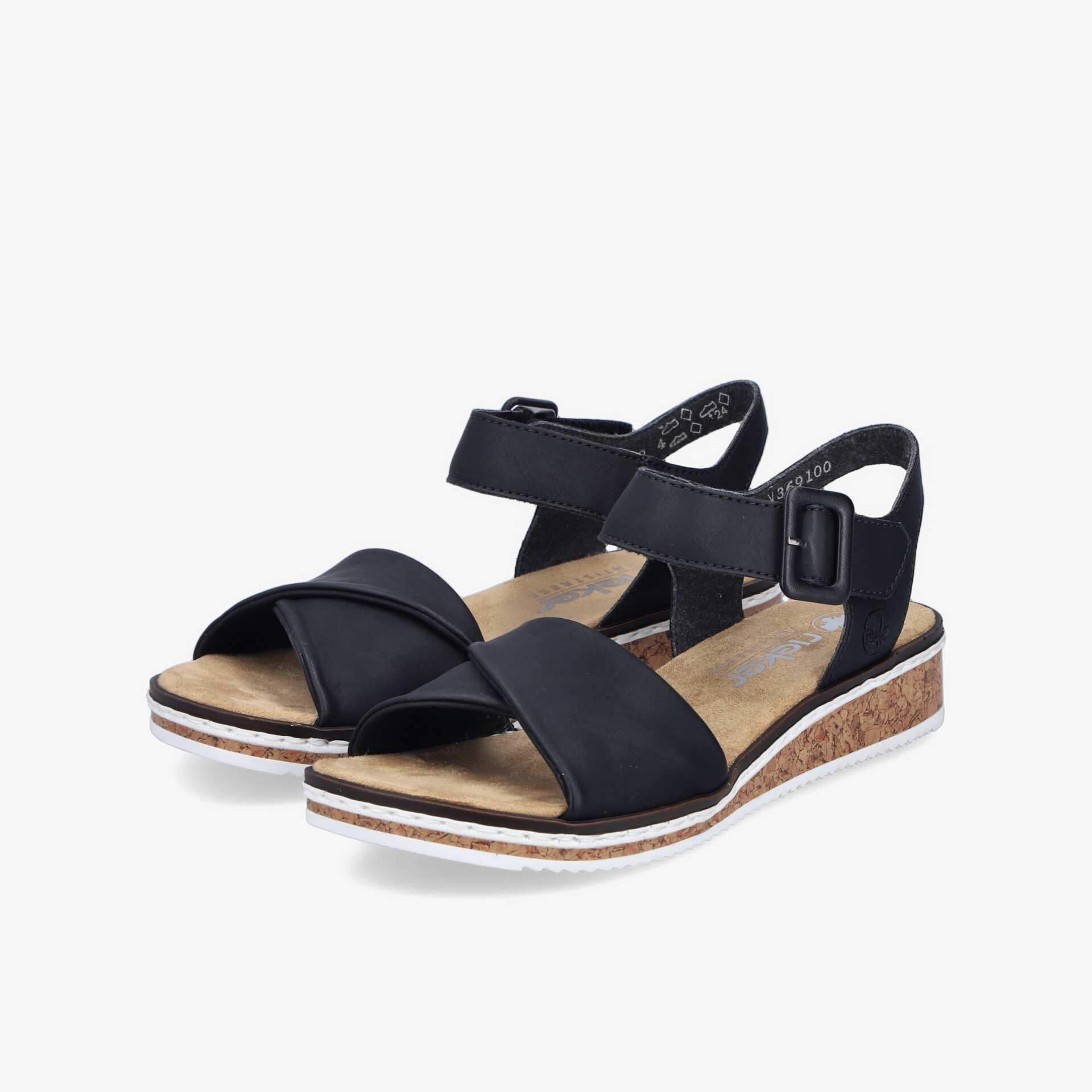 rieker Damen Keilsandalen schwarz