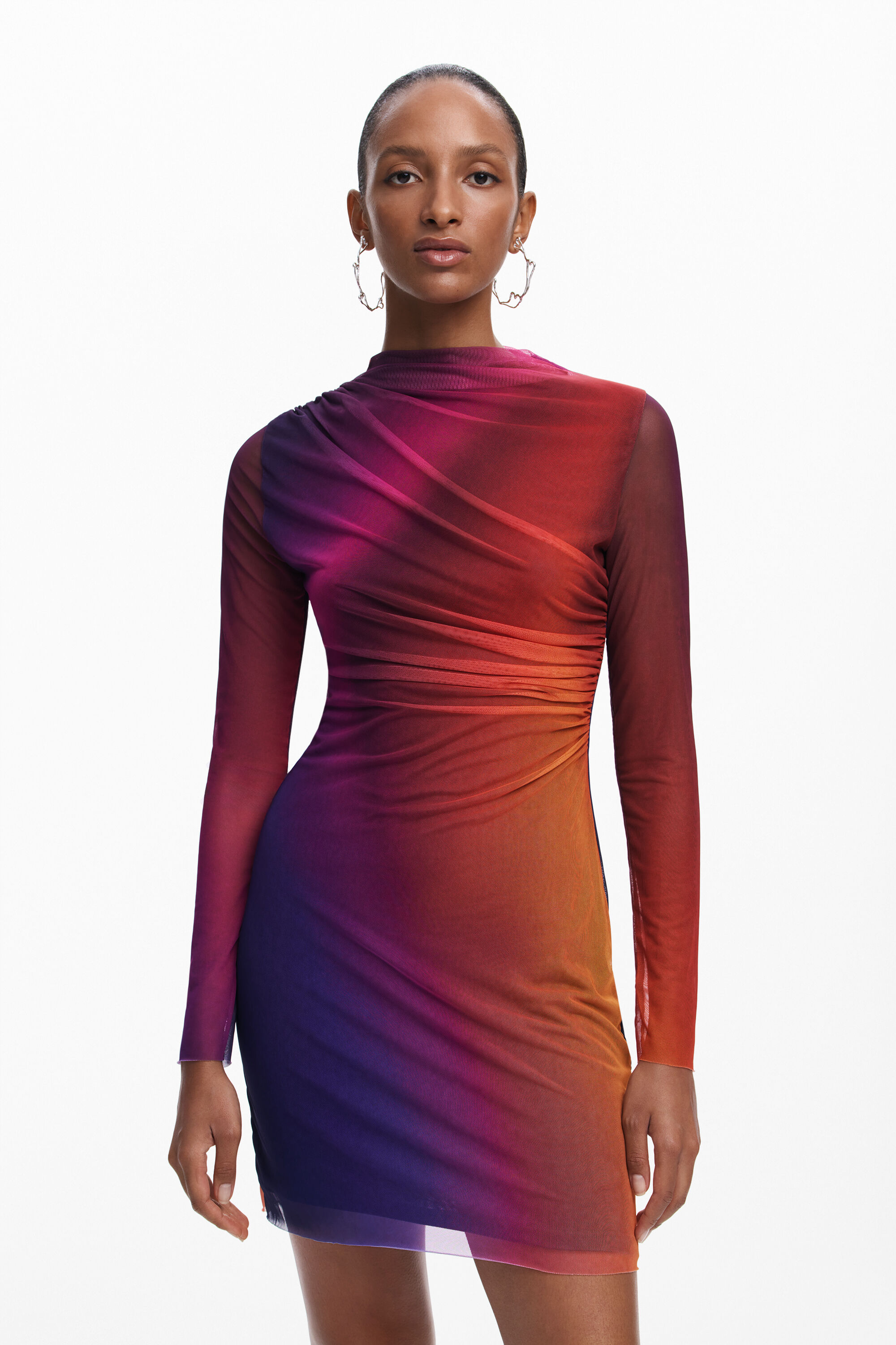 vestido curto degradê