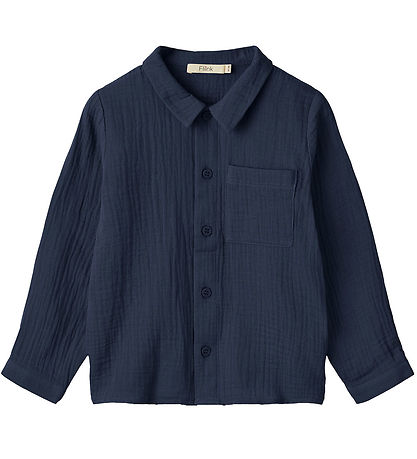 Fliink Hemd - Musselin - Elmo - Insinia Blue