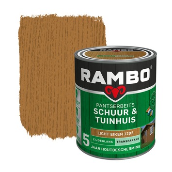 Rambo Pantserbeits Schuur & Tuinhuis zijdeglans transparant licht eiken 750 ml