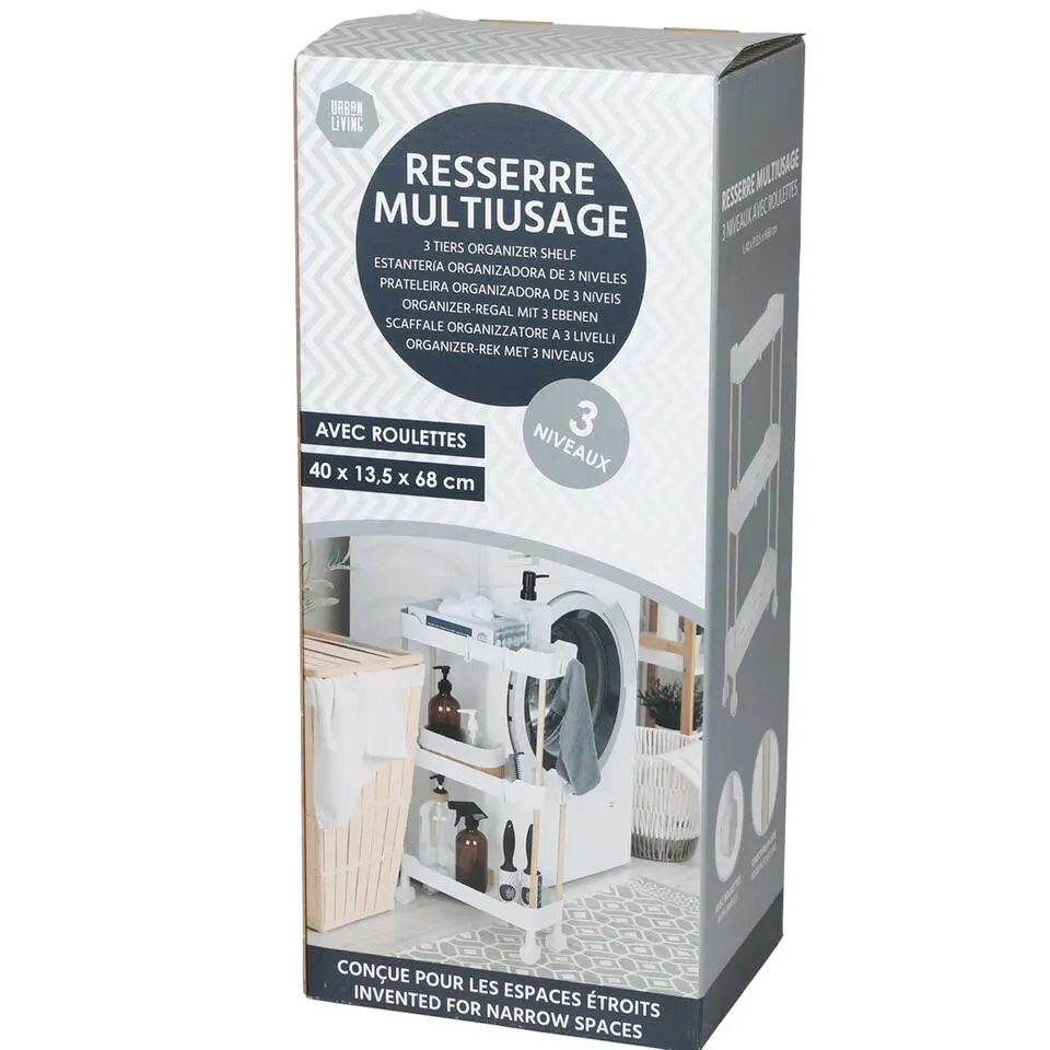 Modern Spirit Keuken/badkamer trolley - 3 laags - 40 x 70 cm