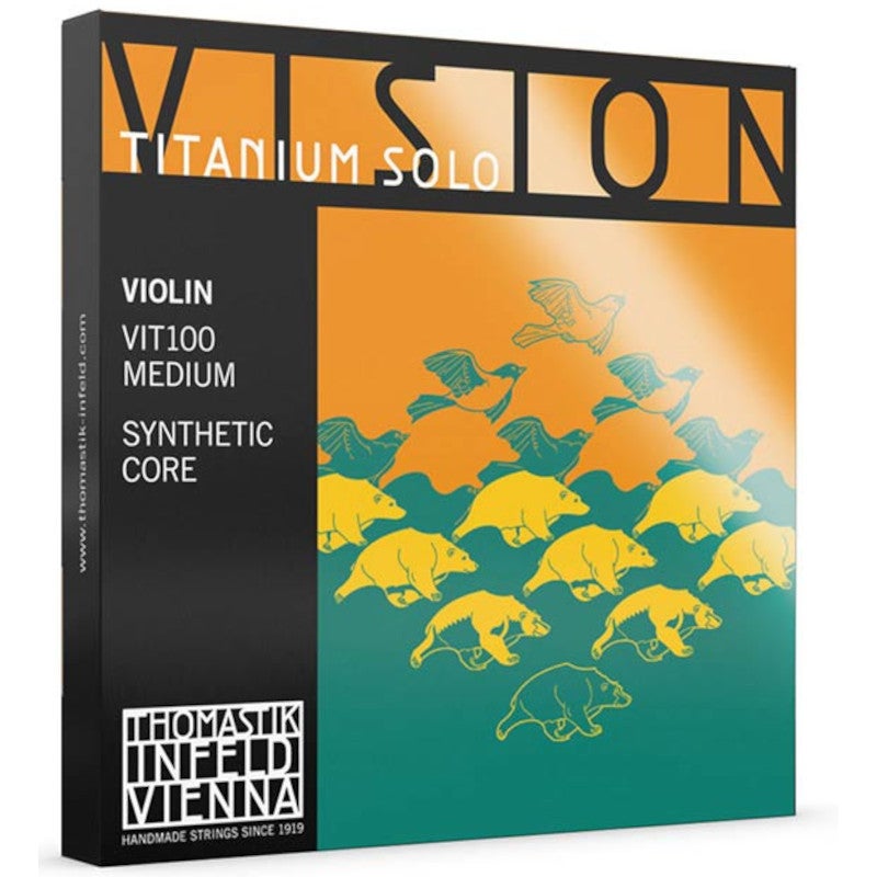 Thomastik-Infeld VIT-100 Vision Titanium medium vioolsnarenset 4/4 solo