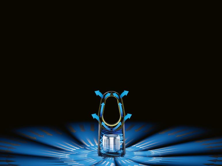 Bladloze tafelventilator met LED