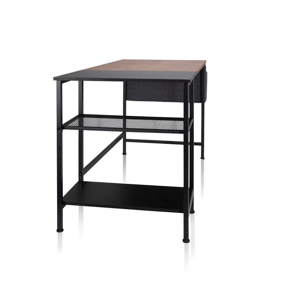 Schreibtisch WORKSPACE H I Melaminharzbeschichtete Spanplatte, Gestell pulverbeschichteter Stahl hjh OFFICE